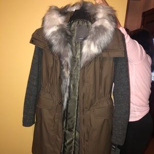 Vera Wang women’s Brie parka coat in khaki